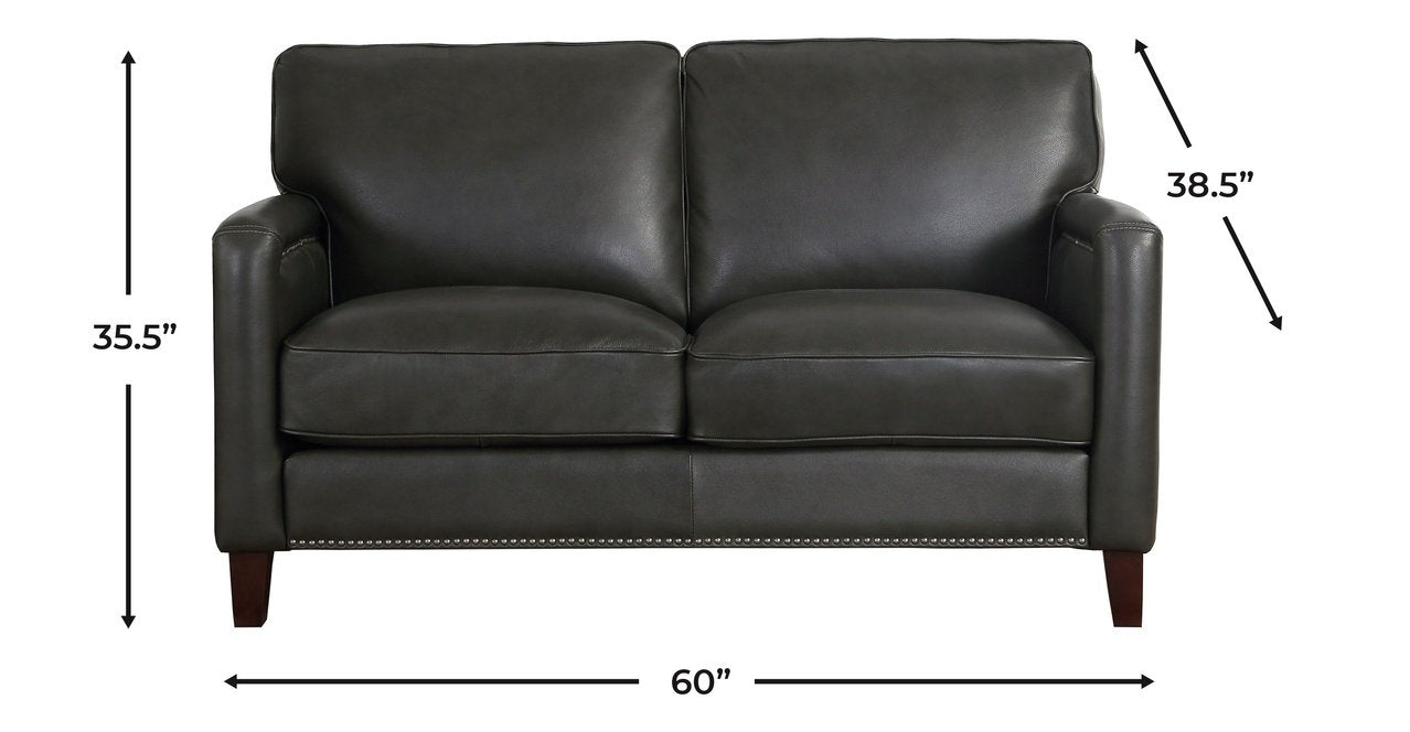 Beacon Leather Sofa Collection, Quartz Gray